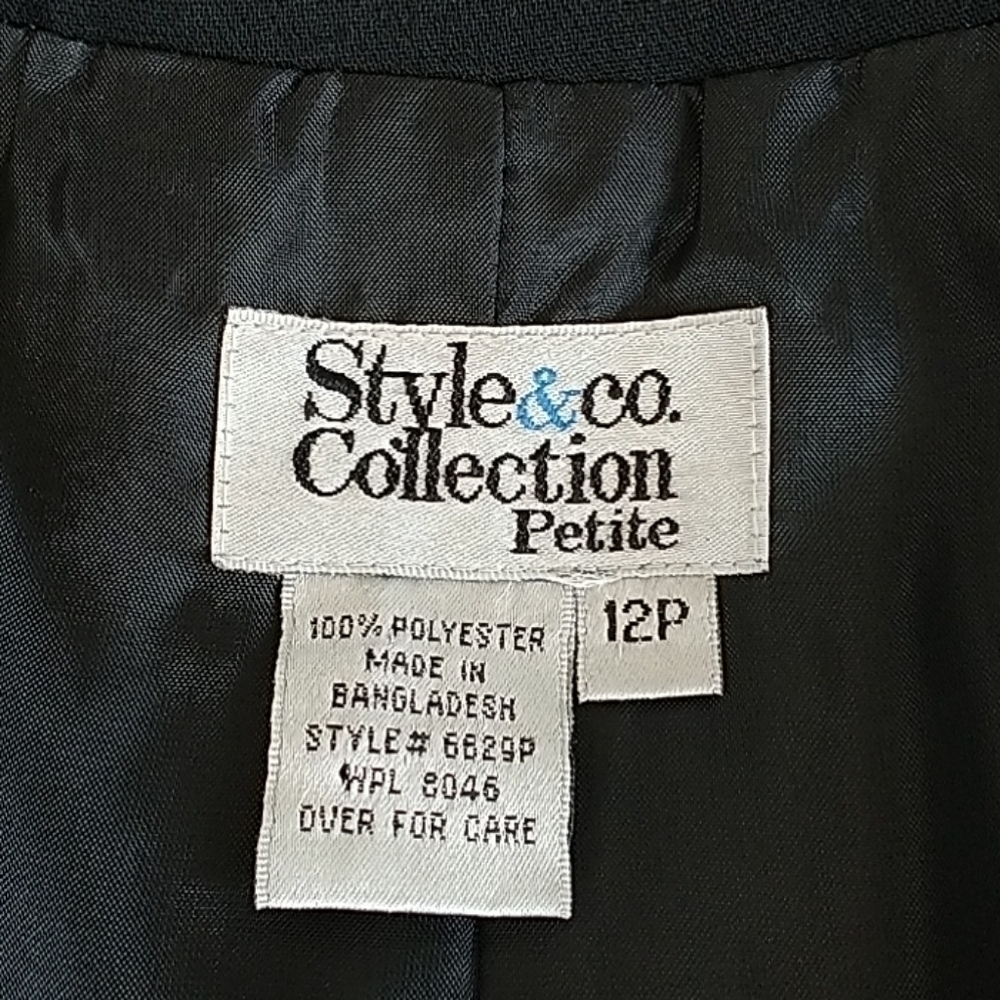 Style & Co. Black Classic Blazer 12P - Picture 6 of 8
